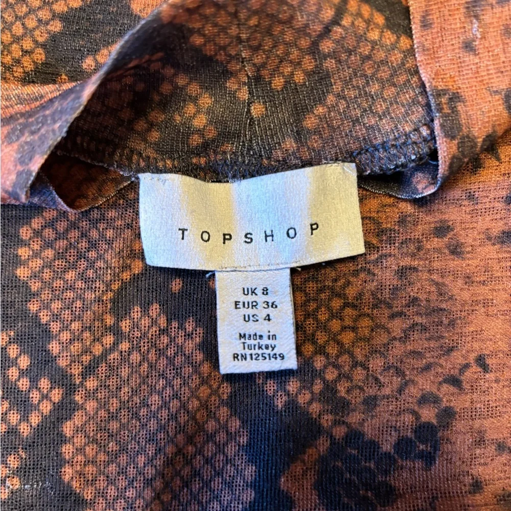 Snakeskin Print Topshop Bodycon dress - Picture 3 of 5